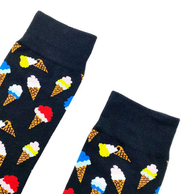 Black Ice Cream Cone Socks for ultimate comfort and style, perfect for any outfit