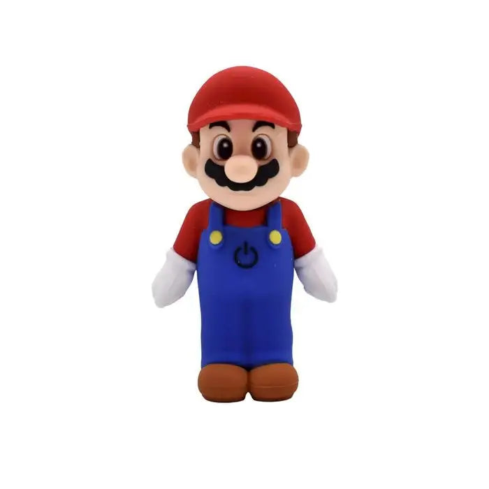 Mario figurine with blue overalls on Iconic Plumber Cartridge Vaporizer for rapid draws