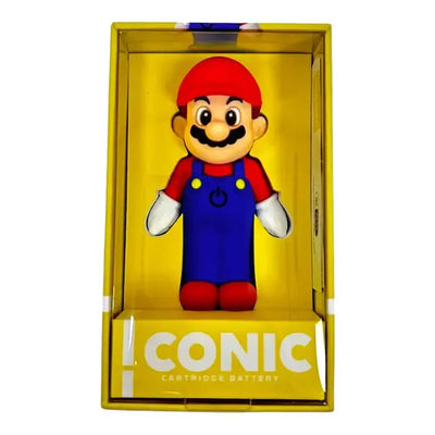 Mario cartridge battery for Iconic Plumber Cartridge vaporizer with rapid draws and button pressed
