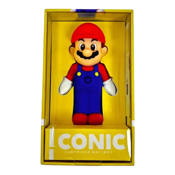 Mario cartridge battery for Iconic Plumber Cartridge vaporizer with rapid draws and button pressed