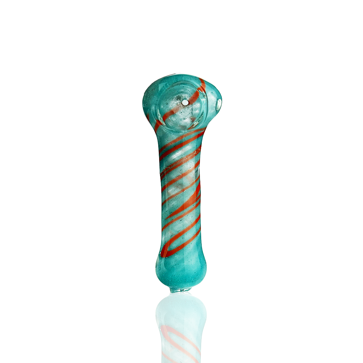 Artisan Spiral Frit Glass Hand Pipe