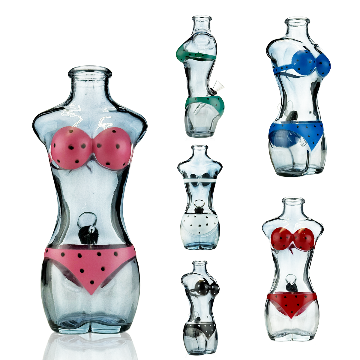 Elegant 8-Inch Sculpted Female Form Water Pipe