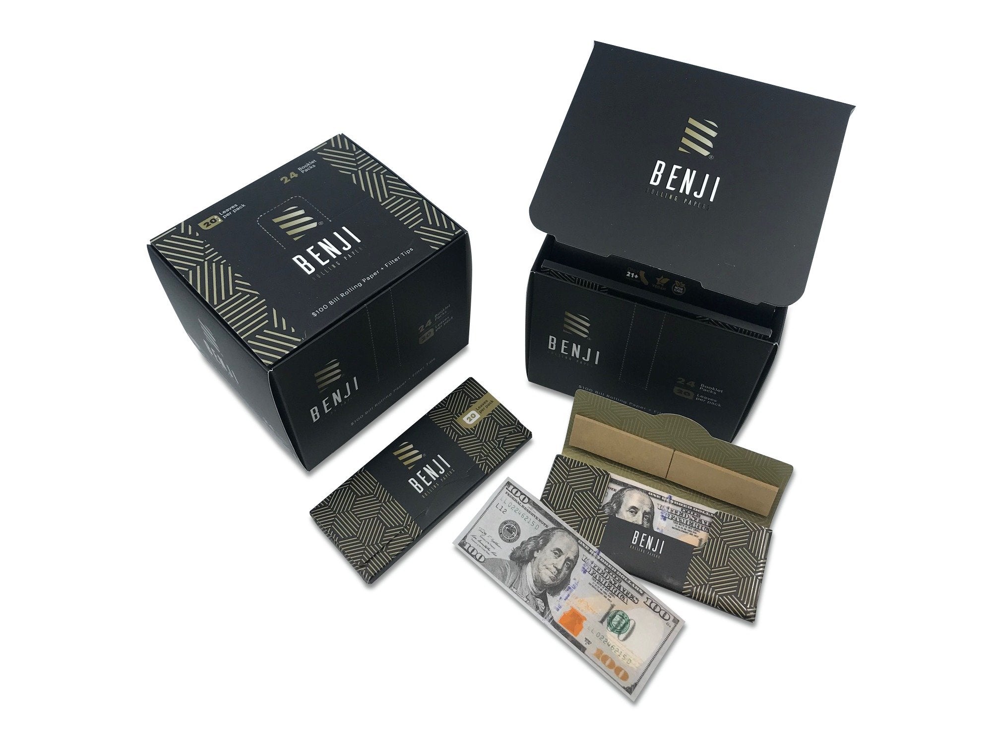 Benji Luxury Hundred Dollar Bill Rolling Papers