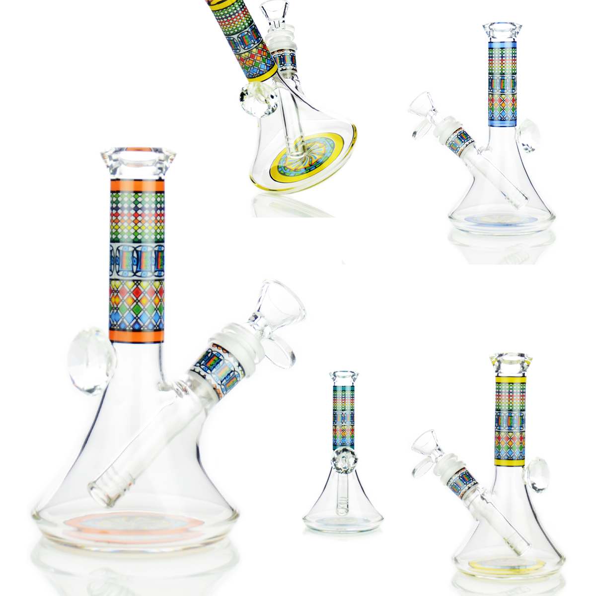 8-inch Diamond Beaker Water Pipe with 14mm Bowl