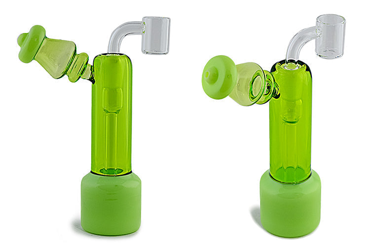 Milky Glass Straight Tube Dab Rig Kit