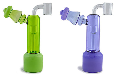 Milky Glass Straight Tube Dab Rig Kit