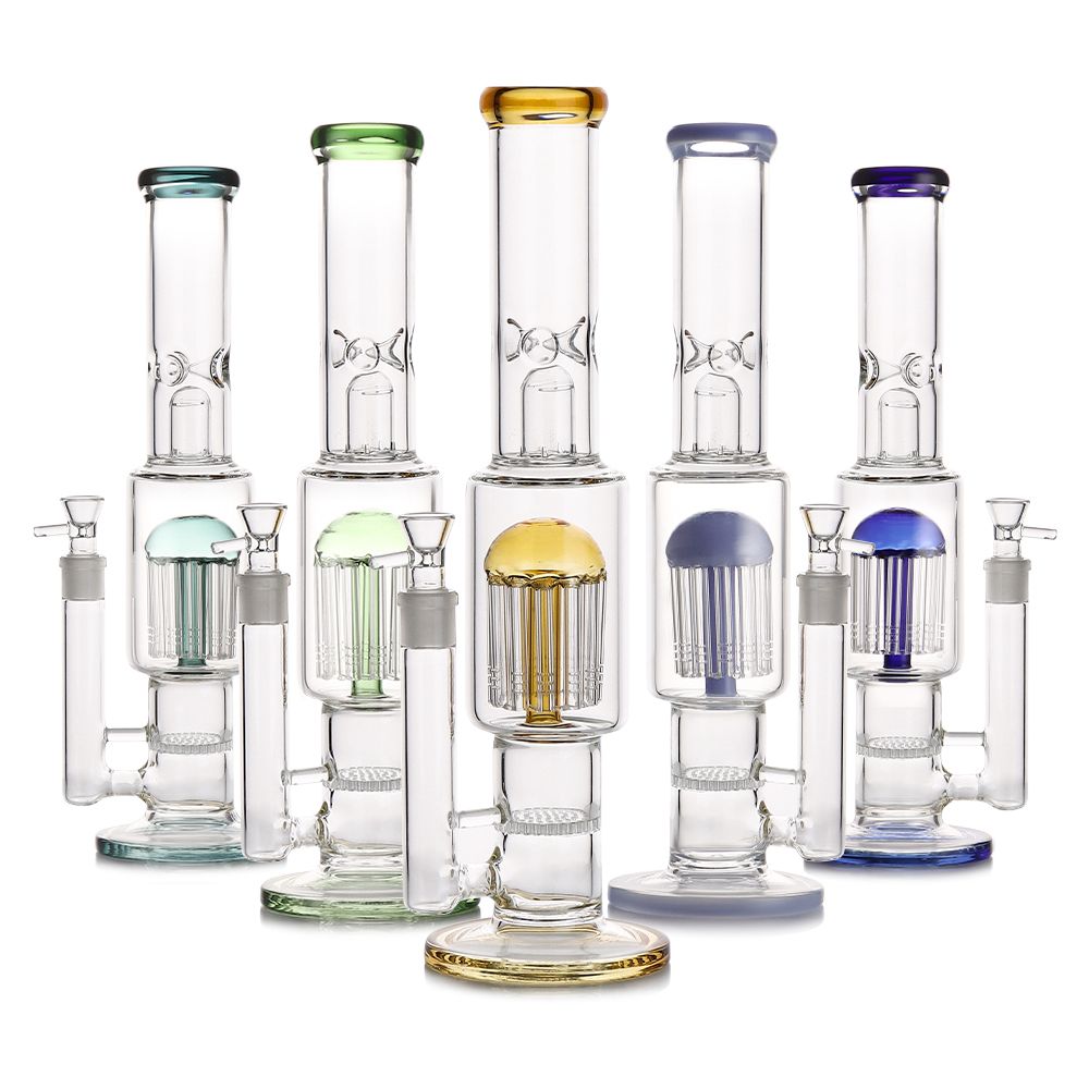 Tree Honey Glass Water Pipe 16-Inch