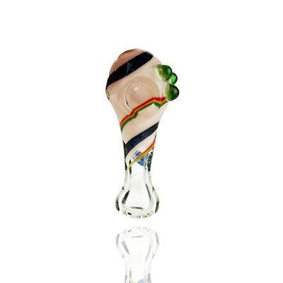 Slime Frit Dichro Glass Spoon Pipe 4.5 Inch