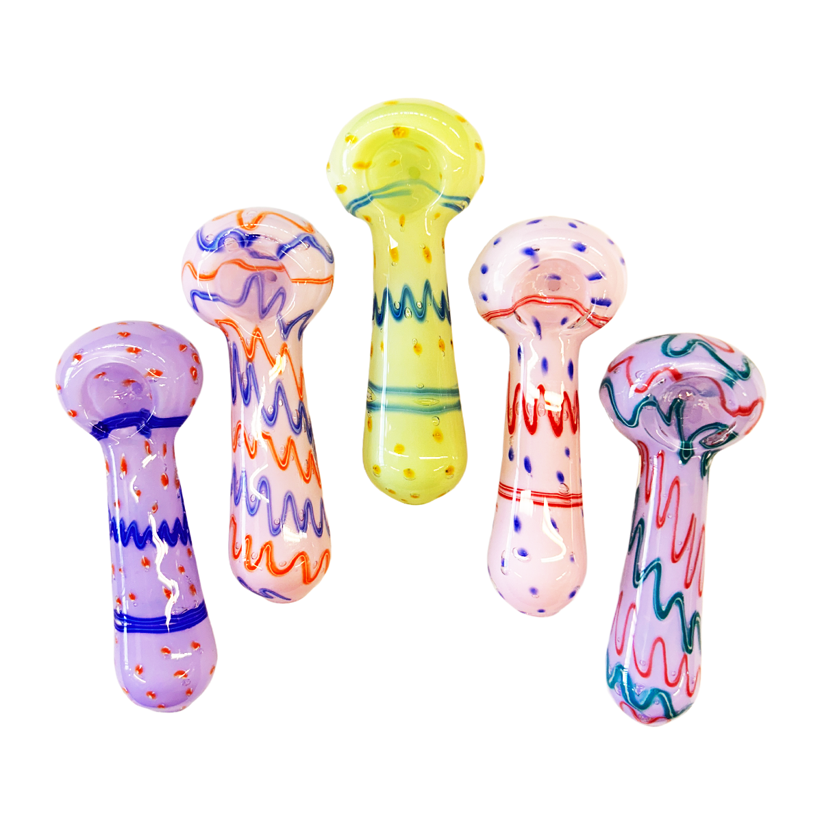 Vibrant Zigzag Art 4.5-inch Hand Pipe