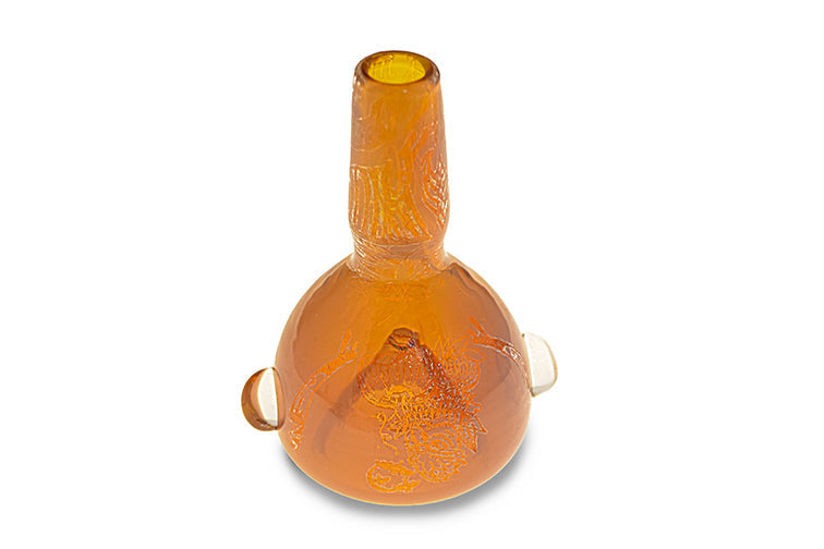 Intricate Fume Glass Herbal Bowl