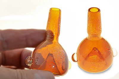Intricate Fume Glass Herbal Bowl