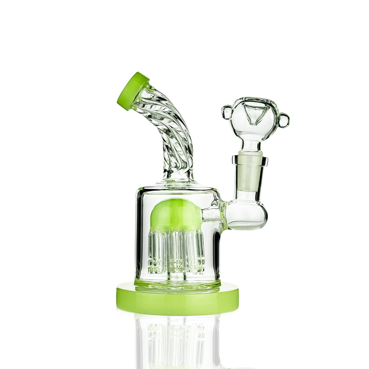 Green Tree Perc Water Pipe with 14mm Bowl