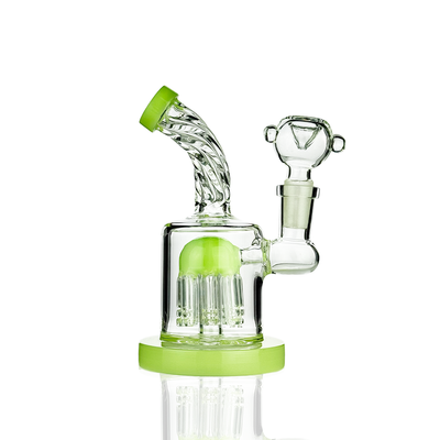 Green Tree Perc Water Pipe with 14mm Bowl