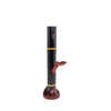 Electric wine opener with black cylindrical body and burgundy base beside Katana Bong