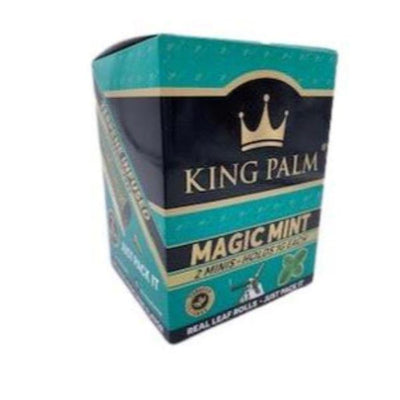 King Palm Magic Mint mini size rolling wraps with corn husk filter in Dual Flavor Fusion pack