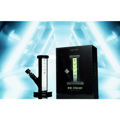 Black and white glass bong from Klean Black Series Heavy Duty Water Pipe collection