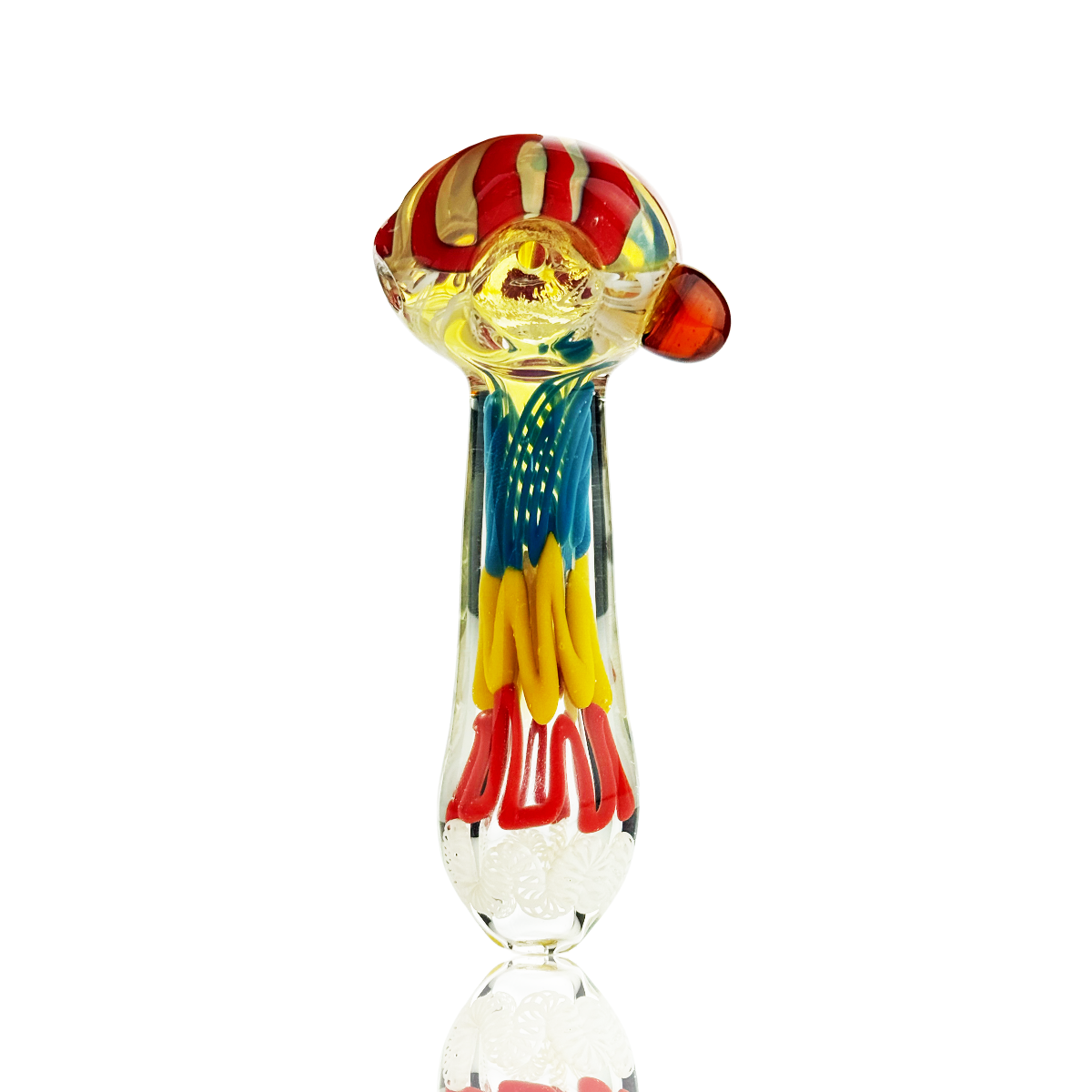Rasta Art Glass Spoon Pipe (4 Inch)