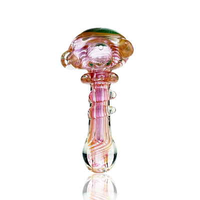 Gilded Fumed Glass Spoon Pipe
