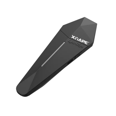 Black matte XVape Lanza vaporizer with ceramic conductive heating and RGB LED