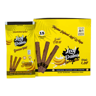 Bright Yellow Packaging For Leaf Palms Natural Banana-flavored Leaf Wraps, 100% Organic