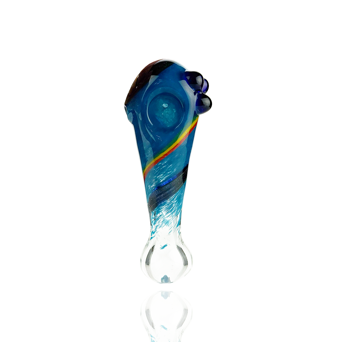 Slime Frit Dichro Glass Spoon Pipe 4.5 Inch
