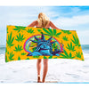 Liberty Beach Towel featuring cannabis and Statue of Liberty design for a beach day accessory