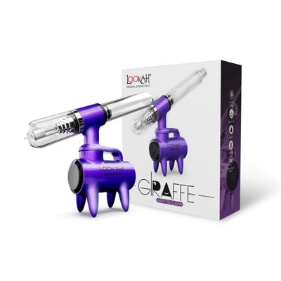 Purple And Silver Giraffe Electronic Nectar Collector With Clear Attachment, 650mah