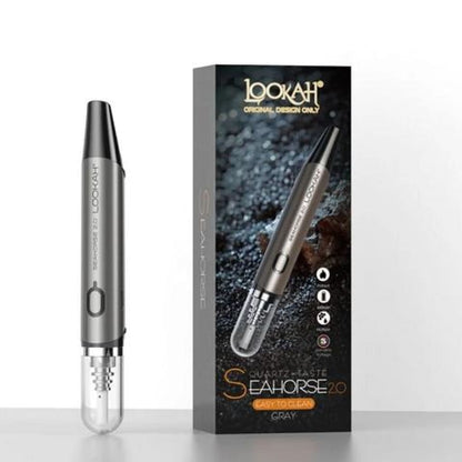 Gray Lookah Seahorse 2.0 nectar collector kit with ceramic tube