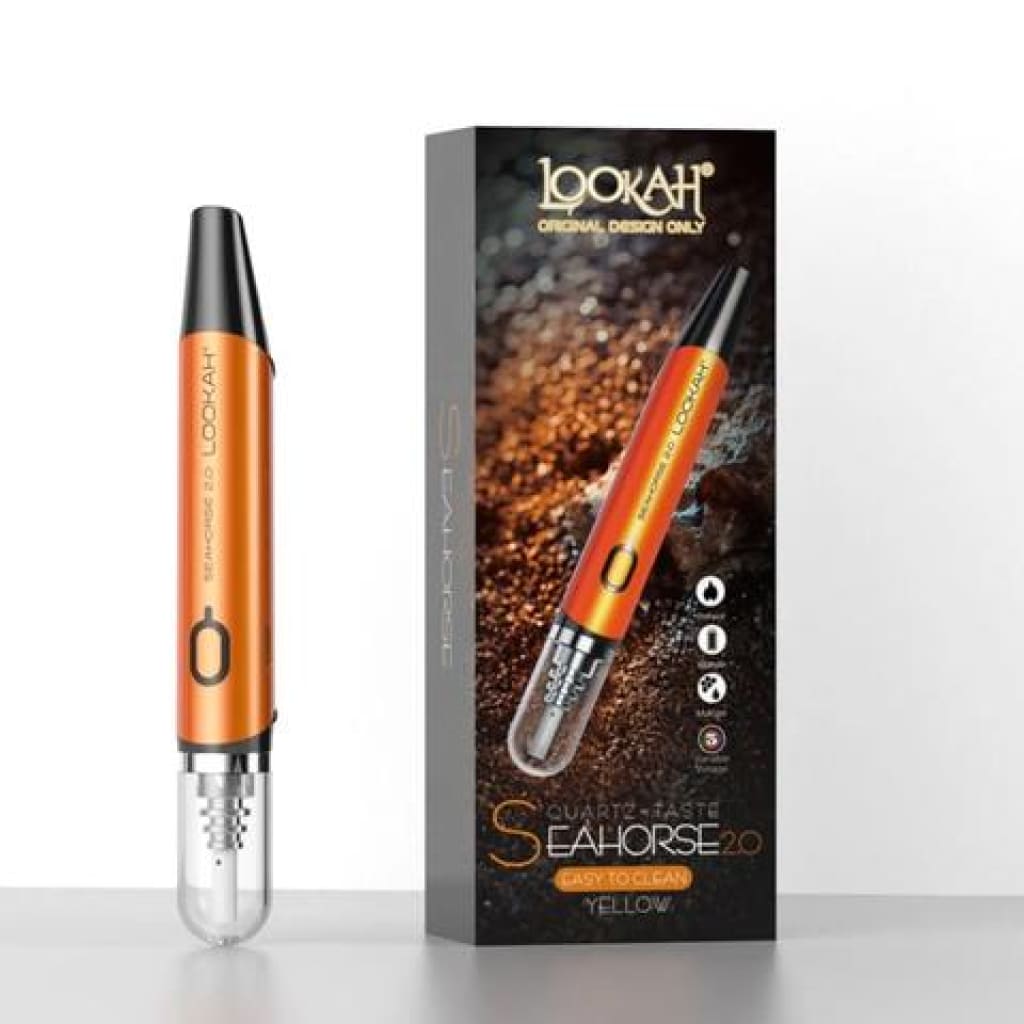 Lookah Seahorse 2.0 nectar collector kit with orange black ceramic tube