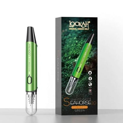 Lookah Seahorse 2.0 nectar collector kit with green quartz vape pen