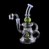 Lookah Biigo water pipe with green swirls and multiple chambers for smooth filtration