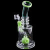 Lookah Biigo Glass Tinted Water Pipe with Green Accents and Multiple Chambers for Smoking