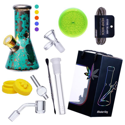 8-Inch 5mm Beaker Water Pipe Kit with Accessories
