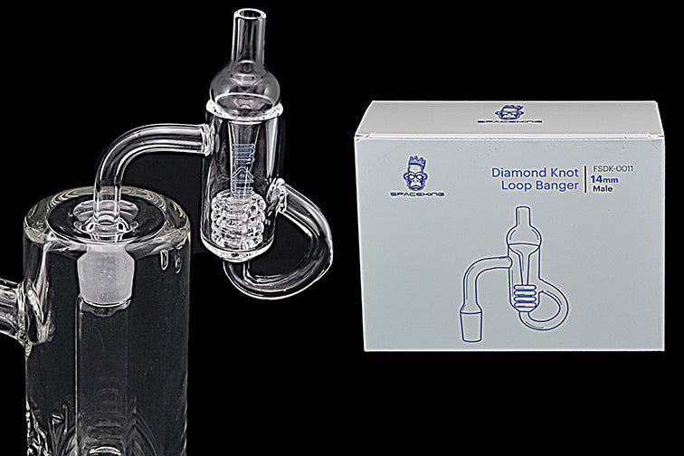 Diamond Knot Loop Banger Kit with Gray Carb Cap