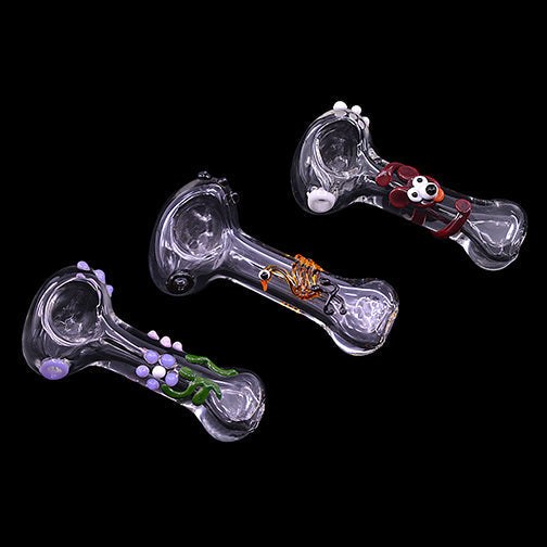 Artisan Glass Pipe with Whimsical Animal Design