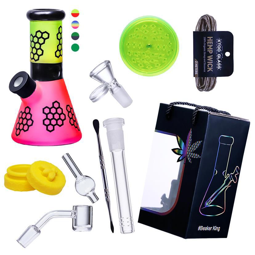 8-Inch 5mm Beaker Water Pipe Kit with Accessories