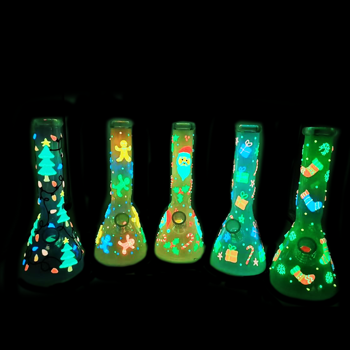 Festive 3D Glow Beaker - 10 Inch Holiday Edition