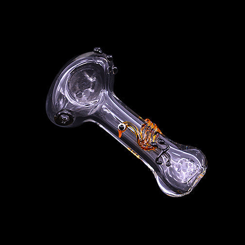 Artisan Glass Pipe with Whimsical Animal Design
