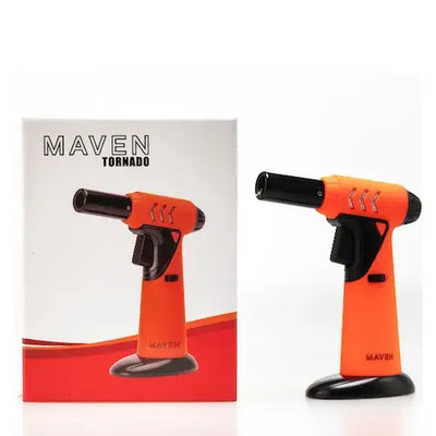 Maven Torch Tornado Model premium lighter in bright orange with black accents