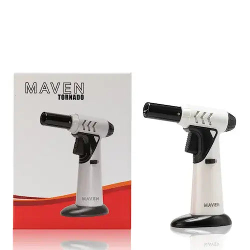Maven Torch Tornado Model premium lighter in white and black