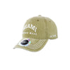 Khaki Miami Original Cotton Buckle Hat with white embroidered lettering