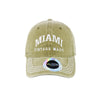 Khaki Miami Original Cotton Buckle Hat with ’MIAMI VINTAGE MADE’ embroidery