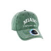 Green Miami Original Cotton Buckle Hat with Vintage Made embroidery, adjustable fit