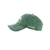 Green Miami Original Cotton Buckle Hat with white embroidered text and stitching