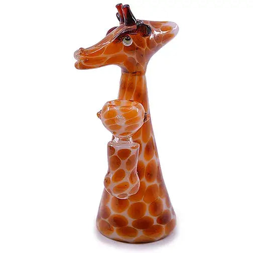 Mrs Giraffe 6-inch glass bubbler giraffe-shaped water pipe