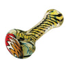 Hand Blown Multicolor Glass Spoon Pipe With Twisted Design - Unique Glass Spoon Pipe