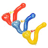 Colorful Mushroom Bridge Sherlock Pipe With Built-in Feet in red, blue, and yellow