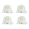 Stylish Mushroom Design Bucket Cap featuring colorful sunglasses print pattern