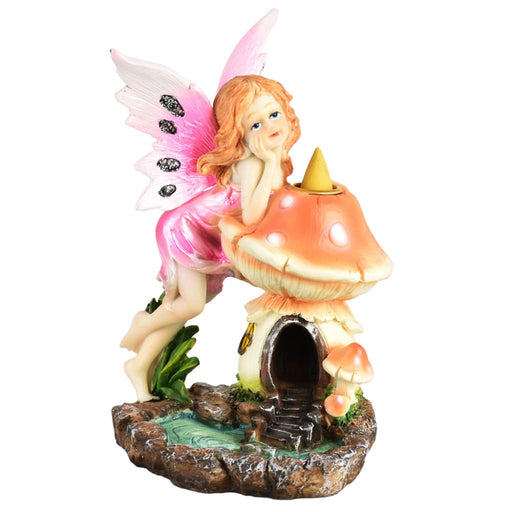 Mushroom House & Fairy Backflow Incense Burner - 7’ On sale