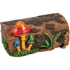 Decorative wooden log with colorful mushrooms for Mushroom Stash Box with Matching Lid